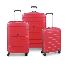 SET 3 TROLLEY 4R FLIGHT DLX ROSSO SCURO